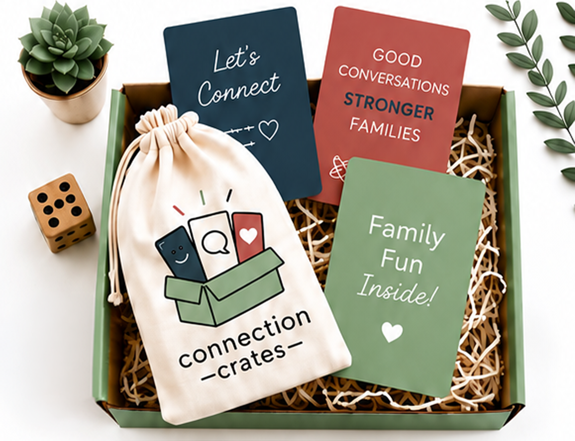 Connection Crates product box with cards and activities